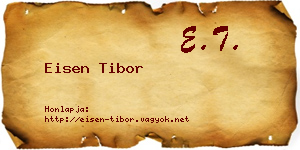 Eisen Tibor névjegykártya