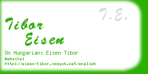 tibor eisen business card